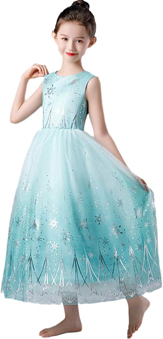 Amazon Reiheikanemochi キッズ ドレス 膝丈 ドレス ロングドレス ピアノ発表会 ドレス ロング丈 フォーマル 結婚式 子供 中学生 発表 会 ワンピース お姫様 着やせ 上品 エレガント 女の子 グリーン ブルー フォーマル 通販