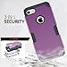 LONTECT for iPhone 8 Case, iPhone 7 Case Hybrid Heavy Duty Shockproof Full-Body Protective Case with Dual Layer [Hard PC+ Soft Silicone] Impact Protection for Apple iPhone 8/iPhone 7, Purple/Black