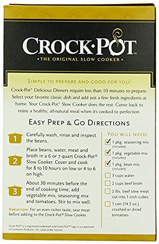Crock-Pot Delicious Dinners, All Natural Beef Chili, Pack of 3