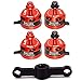 LHI DX2205 2300KV RC Brushless Motor + 4 Pcs Motors Protected Base +4 Pcs LED Circle Board for FPV Racing Drones (2CW + 2CCW)