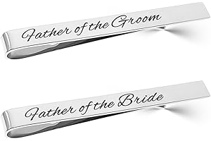 Wedding Tie Clip for Men Father Dad Gifts from Daughter Son Father of the Bride Groom Gifts from Groom Bride Tie Clip for Men