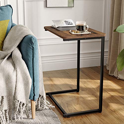 Homemaxs C Table Sofa Side End Table Vintage Accent Couch Table