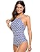 Ekouaer Womens Bathing Suit Halter High Neck Backless One Piece Swimsuit, 5472-blue, Large