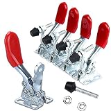 E-TING New 4PCS Hand Tool Toggle Clamp 201A Antislip Red Horizontal Clamp 201-A