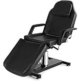 Artist hand Hydraulic Facial Table Tattoo Chair Massage Bed Adjustable Professional for Esthetician Beauty Spa Lash Bed for Eyelash Extensions Salon Equipment Barber Chair Salon Chair (Black)