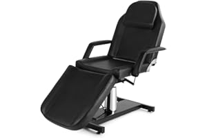 Artist hand Hydraulic Facial Table Tattoo Chair Massage Bed Adjustable Professional for Esthetician Beauty Spa Lash Bed for Eyelash Extensions Salon Equipment Barber Chair Salon Chair (Black)