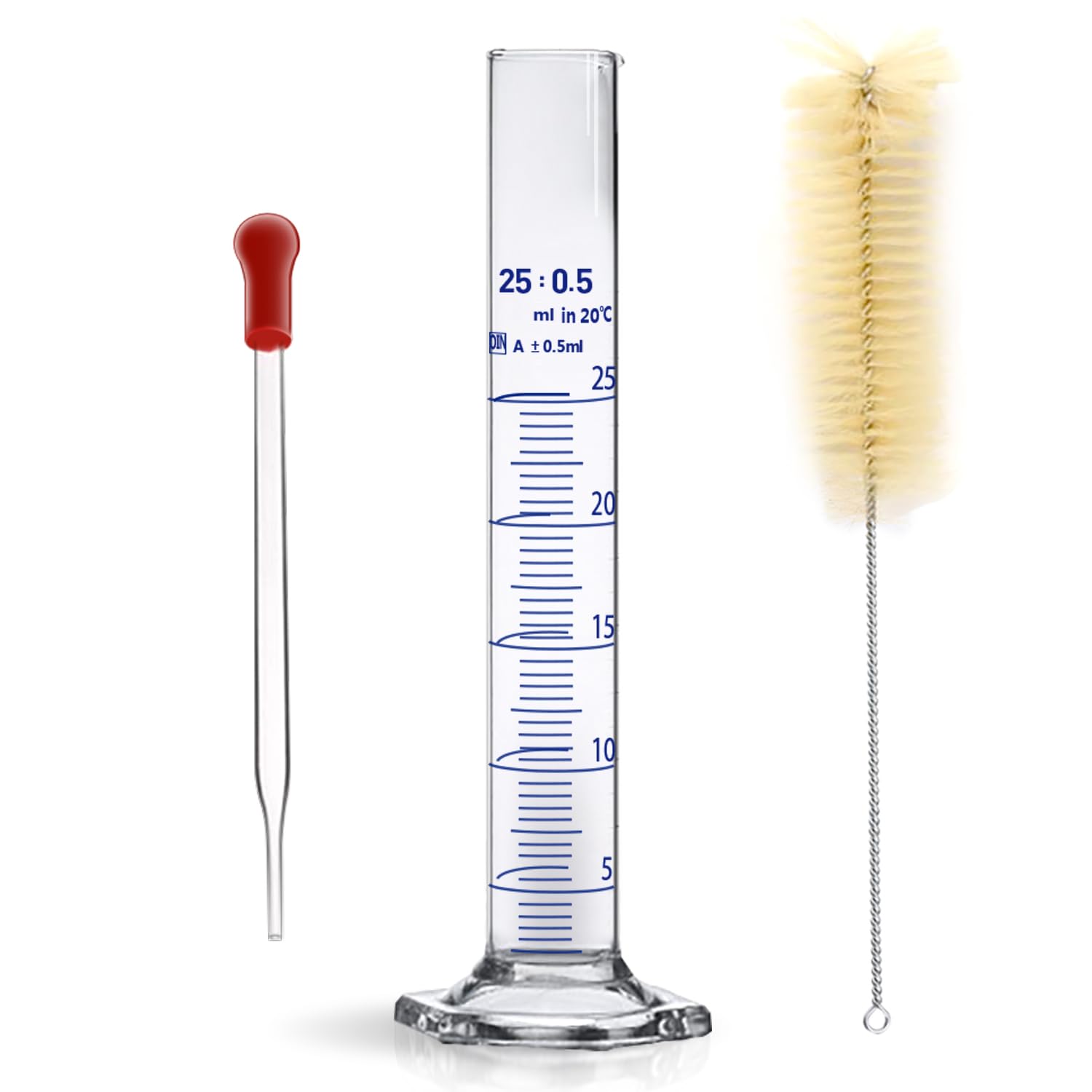 Thick Glass Graduated Cylinder Measuring Liquid Lab