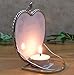 BANBERRY DESIGNS Mom Butterfly Sun Catcher & Candle Holder with Loving Poem - Pressed Flower Window Suncatcher with Silver Mom Charm - Desktop Heart Shaped Candleholder Mom Quote - Mother's Day