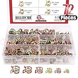 Hilitchi 72 pcs Spring Band Type Action Fuel/Silicone Vacuum Hose Pipe Clamp Low Pressure Air Clip Clamp (10 x 7mm 10mm 11mm 14mm 16mm 17mm)