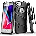 ZIZO Bolt Series for iPhone SE (3rd and 2nd gen)/8/7 Case with Screen Protector Kickstand Holster Lanyard - Gun Metal Gray