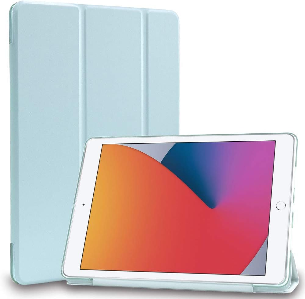 Amazon Co Jp Ms Factory Ipad 10 2 ケース カバー 第8世代 19 第7世代 アイパッド Ipad8 Ipad7 スマートカバー 耐衝撃 ソフト フレーム オートスリープ アリス ブルー 水色 Ipd 7 S Tpu Lsk パソコン 周辺機器