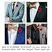 JLIKA Lapel Flower Pin Rose for Wedding Boutonniere Stick - Set of 12 PINS (Red)