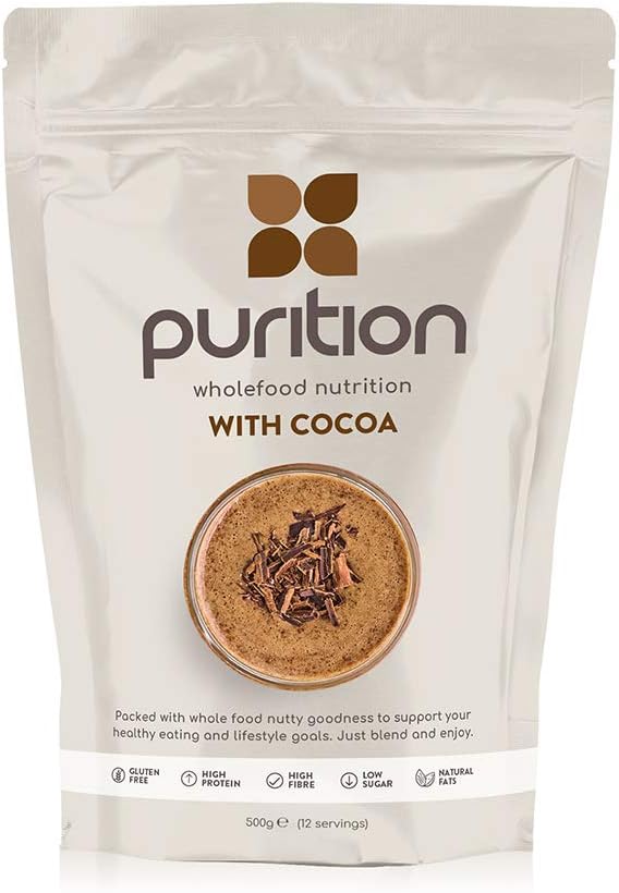 Purition Chocolate - High Protein Wholefood Shake, 500 g (Pack of 1)