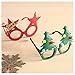 JOYIN 8PCS Christmas Glasses Glitter Party Glasses Frames Christmas Funny Sunglasses Christmas Party Glasses for Photo Booth (One Size Fits All)