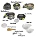 Camping Cookware Mess Kit Set for Backpacking and Hiking – Lightweight, Durable and Compact for Outdoor Cooking. Comes with Nylon Storage Bag – Fits easily inside Backpackthumb 2