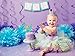 JeVenis Glitter Mermaid Cake Topper Mermai Happy Birthday Cake Decoration for Mermaid Baby Shower Birthday Party Supplies (Style 3)