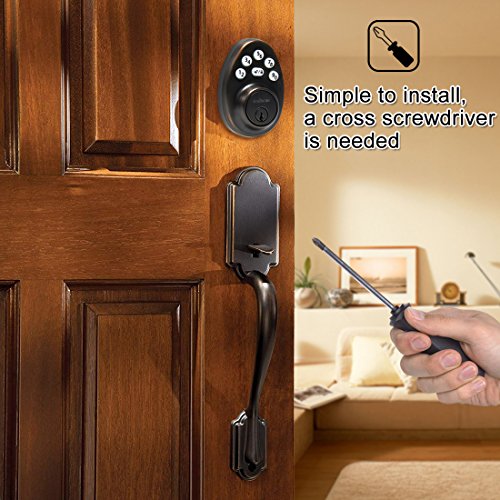 Signstek Electronic Keypad Deadbolt Door Lock with 1Touch Locking,Oil