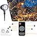 ALOVECO Christmas Snowflake Projector Lights, Rotating LED Snowfall Projection Lamp with Remote Control, Outdoor Waterproof Sparkling Decorative Lighting for Halloween Xmas Party (Warm White 3000K)