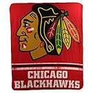 NHL "Vintage Fade" Team Logo Fleece Throw Blanket (Chicago Blackhawks, 50" x 60")
