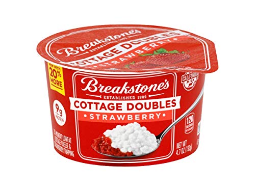 Breakstones Cottage Doubles Strawberry Cottage Cheese, 4.7 Ounce -- 12 per case.