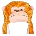 Plush Hat Novelty Cap Animal costume Beanie With Long Paws-Monkey