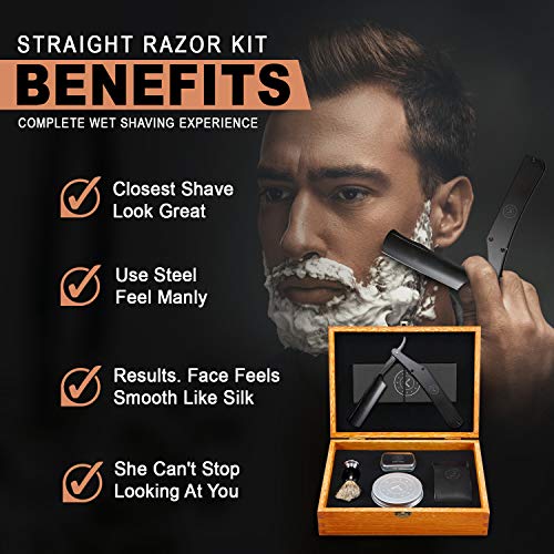 beard kit with straight razor