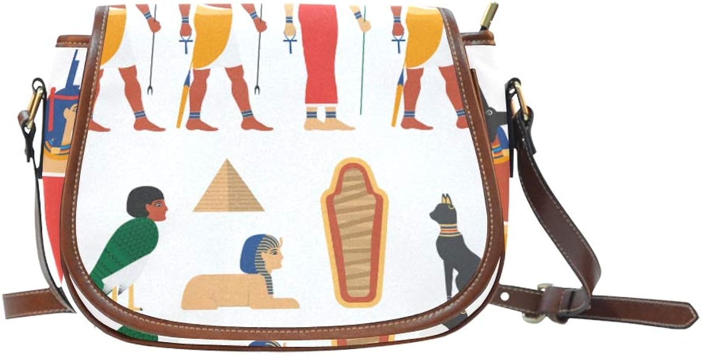 Egyptian Civilization Travel Shoulder Bags Flap With Snap