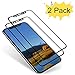 AuideasiPhone X Screen Protector, iPhone X Tempered Glass [3D Full Coverage] Bubble Free Screen Protector [Anti-Scratch] for iPhone X-Black [2-Pack]
