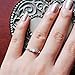 Excelsia 'Fleur de Lis' 14K Gold-Plated (Rose/White/Yellow) Dainty CZ Ring with Simulated Pearl