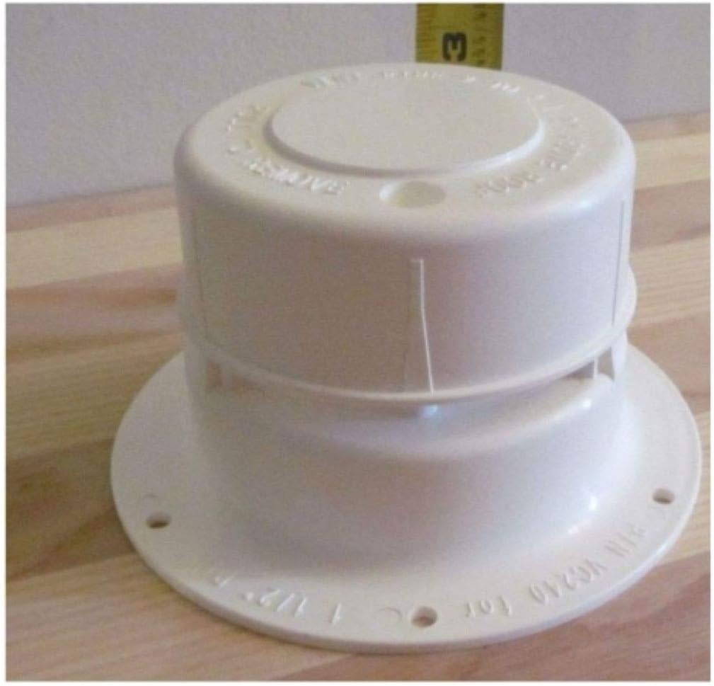 White Plastic Sewer Vent Cap for 1 1/2" Pipe Removable Cap RV Trailer Camper
