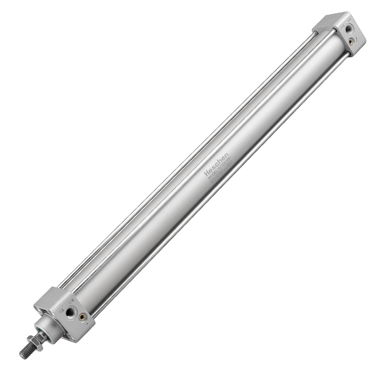 Heschen Pneumatic Standard Cylinder SC 32-350 PT1/8 Port 32mm(1 1/4 inch) Bore 350mm(14 inch) Stroke Single Rod Double Action