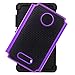Microsoft Lumia 435 Case, Style4U Dual Layer Hybrid Armor Protective Case Cover for Microsoft Lumia 435 with 1 Stylus [Purple]