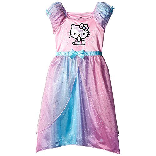 Hello kitty big girls  dressy gown, pink, small