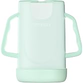 Momcozy Baby Pouch Holder No Squeeze | Baby Food &amp; Juice Box Holder, Mess-Free, Easy Grip for Self-Feeding, BPA-Free &amp; DEHP-Free, Must-Have for Food Storage, Green