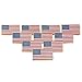 Rectangle American Flag Pins 10 Pack- Gold Amercian Flag Lapel Pins Bulk -The Stars and Stripes Lapel Pin for Memorial Day, Flag Day, Independence Day, Veterans Day