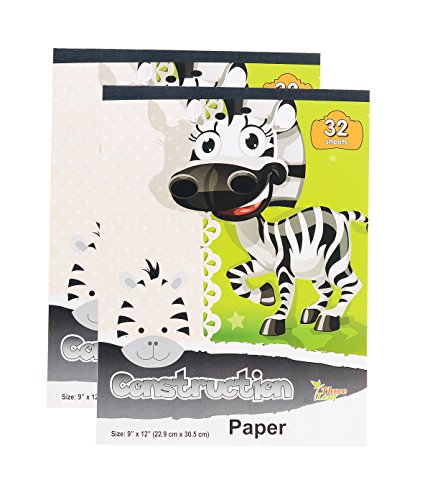 Construction Paper Books, 9x12-Inch, 8 Colors, 32-Sheets per Book from Northland Wholesale. (2-Pack)