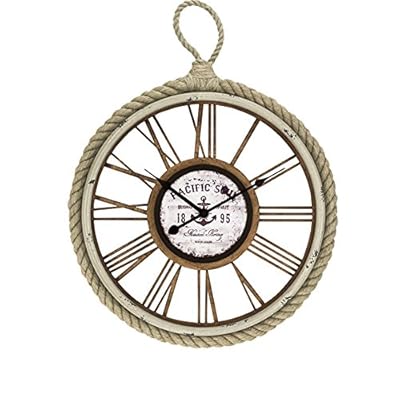 CSQ Hemp Rope Wall Clock, Restaurant Wall Clock Kitchen Hemp Rope Bedroom Living Room Cafe Flower Shop Wall Clock… 519DaBGe23L