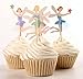 Yunko 48 Fairy Girls Dancers Fun Cupcake Decorative Toppers Cupcake Decorating Tools for Birthday Party