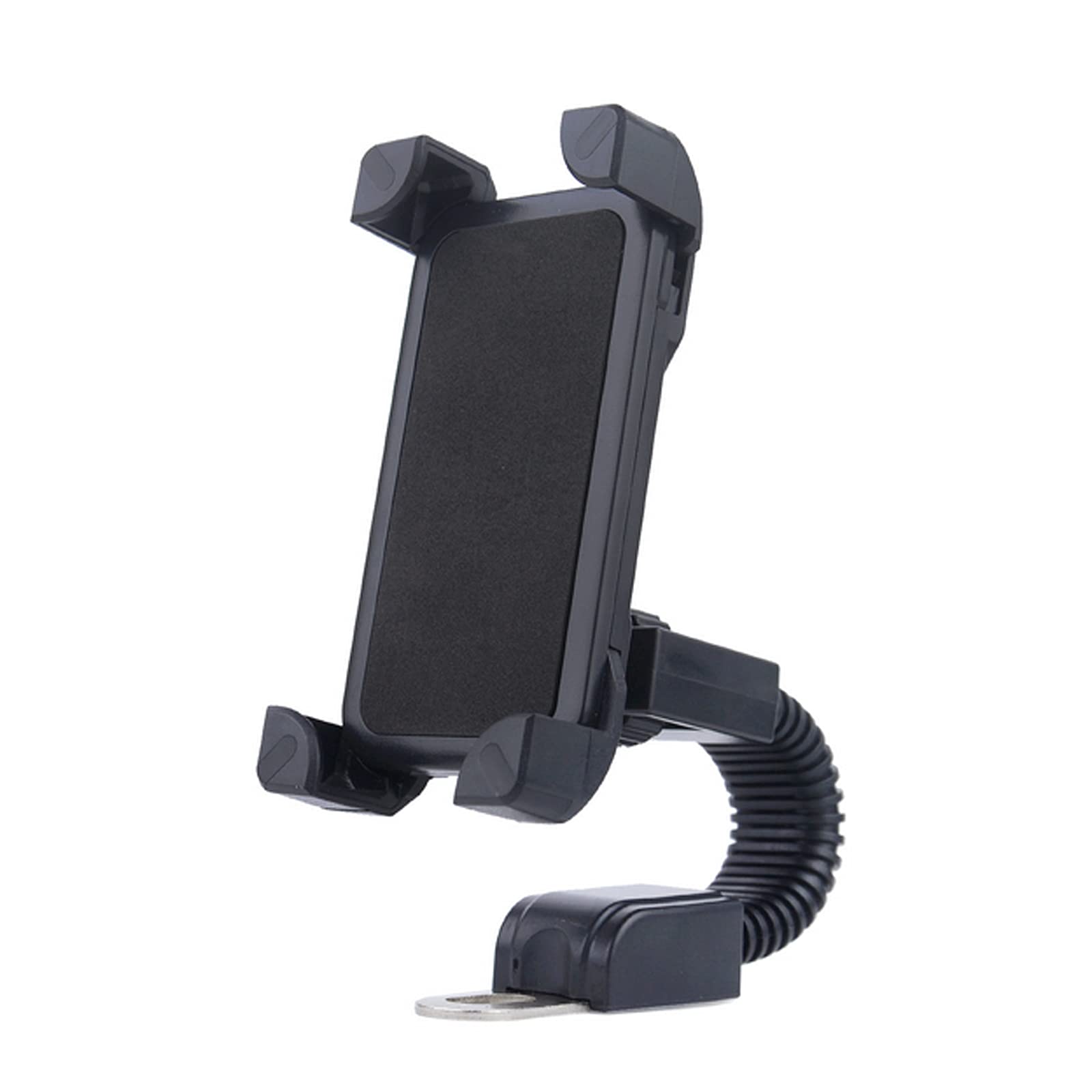 SUNSEATON Motorcycle Phone Holder, Motorcycle Cell Phone Mount Holder, Universal Motorbike Stand Compatible for GPS, iPhone, Samsung, etc (Black)