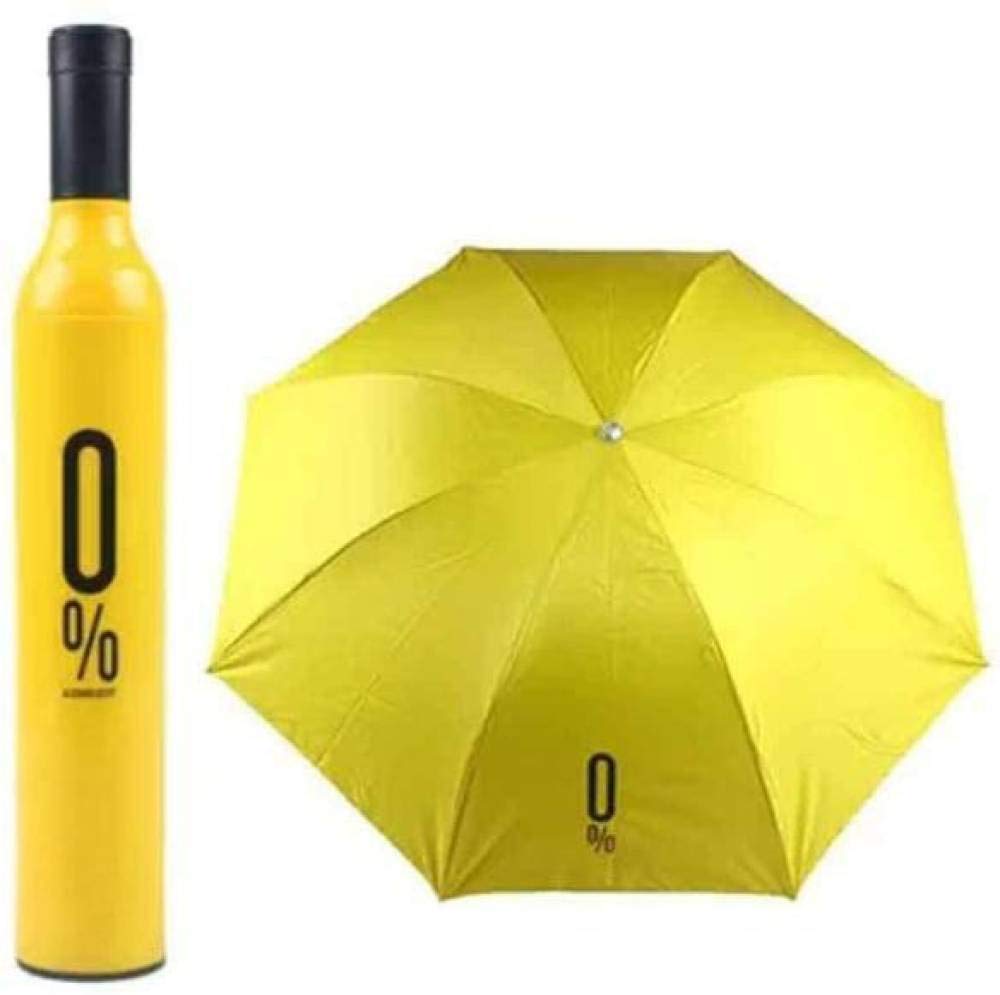 Buy TrendZone Folding Plastic Wine Bottle Shape Umbrella (Yellow) at Amazon.in