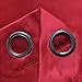 DWCN Red Curtain Faux Linen Country Modern Style Draperies 8 Grommets Window Curtain Panel 52x84 inch (set of 2 panels)Curtains for Bedroom/Kitchen/Dinning Room/Living Room