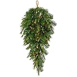 Vickerman Cashmere Artificial Teardrop with 50 Warm White LED Lights, 48