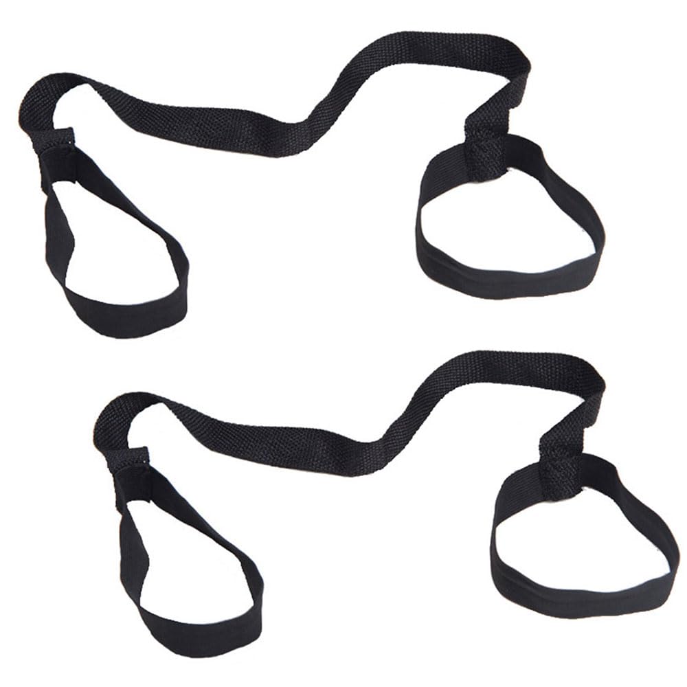 2 Pcs Yoga Mat Carrying Mat Strap Strap Sling Mat Carrying Strap Sling Yoga Stretch Strap Yoga Mat Elastic Strap Fitness Stretching Strap Belt Pack Up Easily Different Mat (2, Black)