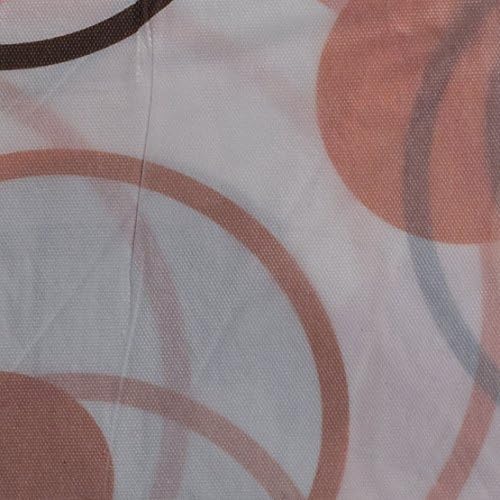 1. Bath Mat and Shower Curtain Combo Pack with 12-Hooks for Hanging, range of colors with matching rings (Peach Circles)