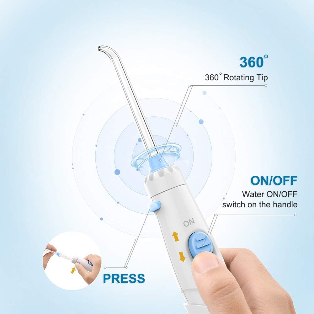 TUREWELL Water Flosser Dental Oral Irrigator with 10 Adjustable Modes, 600ml Countertop Electric Dental Flosser for Braces and Teeth: Health & Personal Care