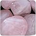 Rose Quartz Crystal Tumbled Stone, Large Natural Tumbled Stones and Crystals Pink Love Rocks for Healing, 1 inch - Set of 5