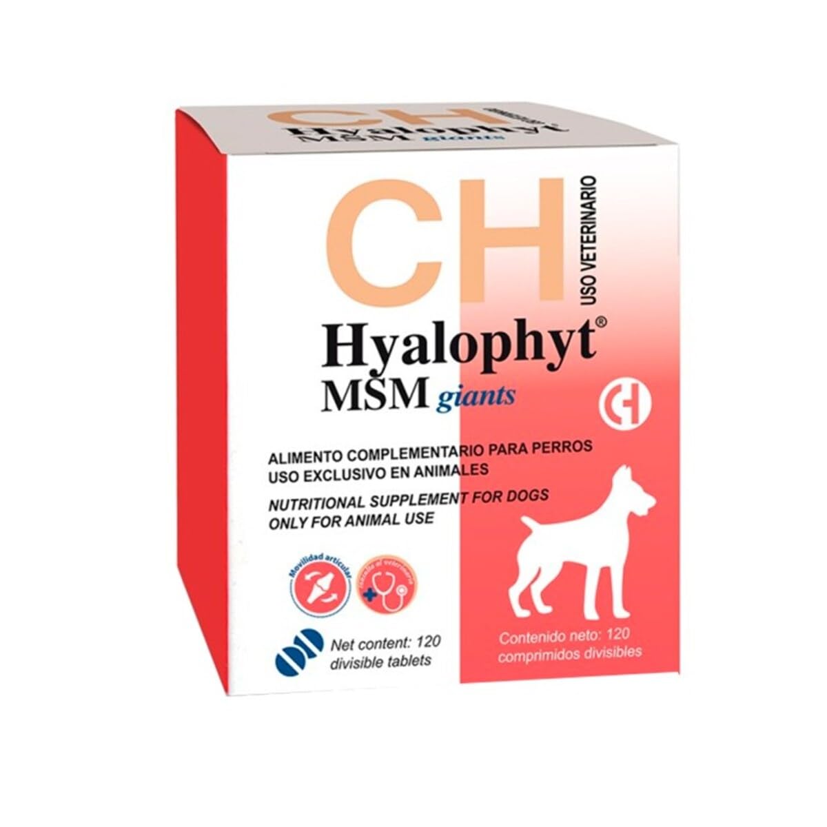 CHEMICAL IBERICA Hyalophyt MSM Giants Condroprotector for Large Dogs of Giant Breeds and Joint, Hip and Cartilage Protector 120 CP