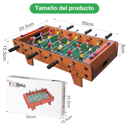 NUCLMNA Mesa de Futbolito, Juego de Puzzle de Fútbol Portátil, Futbol Juego de Mesa Mini Mesa Multijuegos para Niños y Adultos, Fácil de Instalar, Ideal para Regalos, Fiestas y Familia