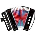Accordion NASUM Kid's Accordion ,Toy Accordion,Solo and Ensemble Instrument,Musical instrument for Early Childhood Teaching,Ten Keys,Black