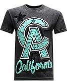 California Republic CA Diamond Men's T-Shirt - (Large) - Grey